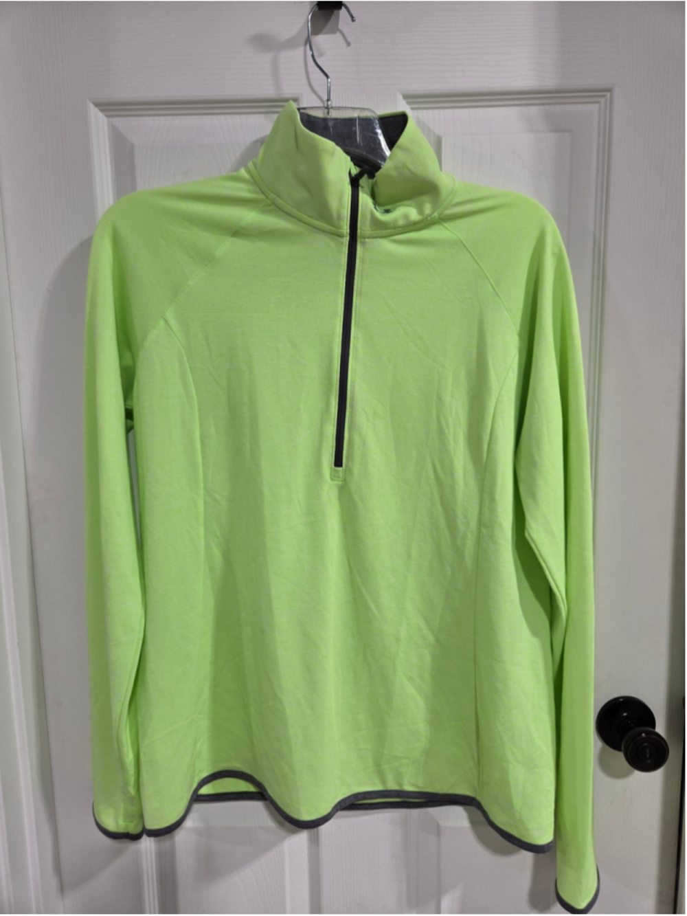 Women's Under Armour Threadborne 1/4 Zip Pullover XL Green Grey